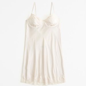 Abercrombie Lace Trimmed Silk Nightgown